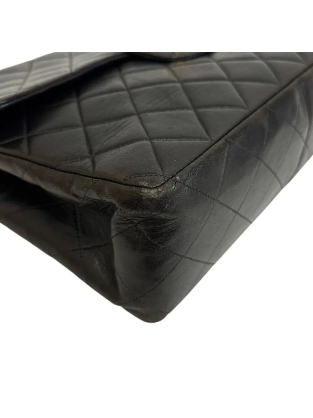 Chanel Big Quilted Shoulder Bag Purse Crossbody Black - Picture 4 of 8